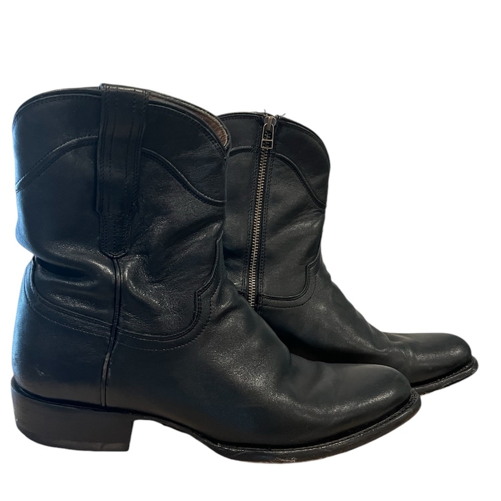 Tecovas Men's "The Dean" Black Leather  Zipper Western Leather Boots 10D
